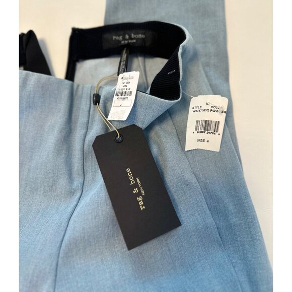 Rag & Bone Light Blue Slim-Fit Trousers Size 4, NWT - Picture 6 of 11